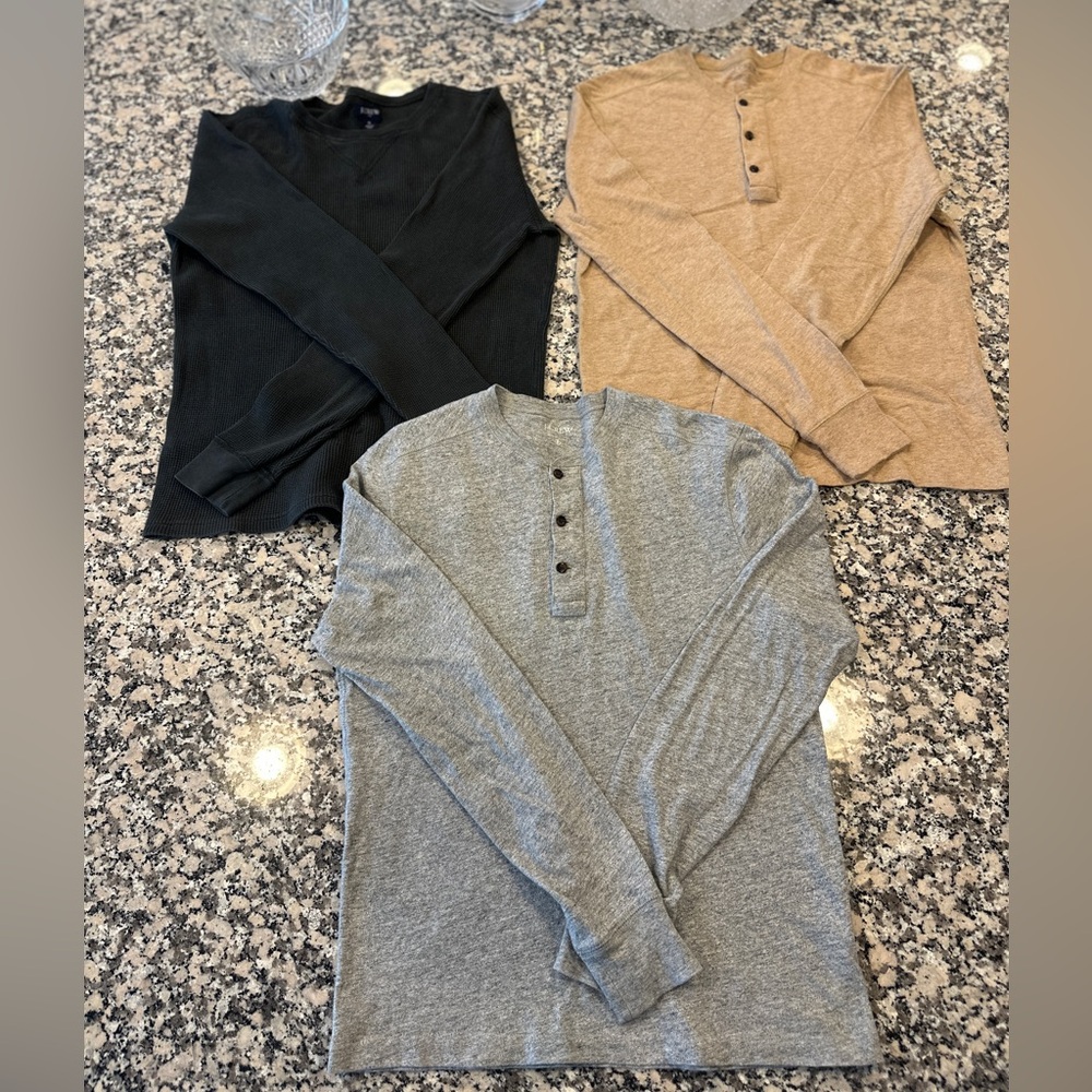 (3) J. CREW Men’s Long Sleeve Shirts - Size Small - Good Condition